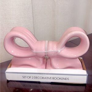 NWT 1 PINK 🎀Coquette Bow🎀 Set of 2 Bookends!